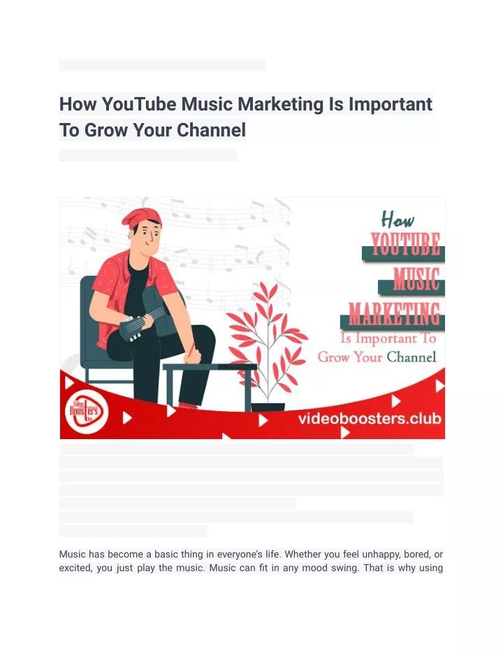 how youtube music marketing is important to grow