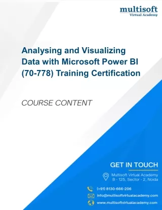 Analysing and Visualizing Data with Microsoft Power BI (70-778)