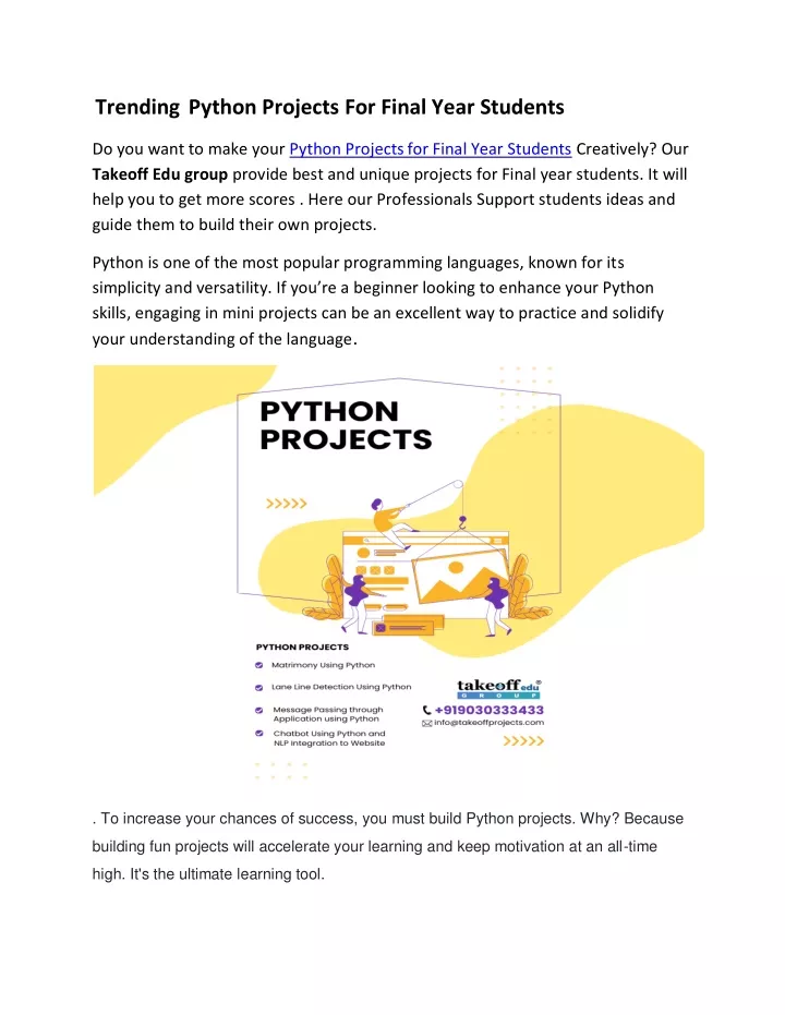 trending python projects for final year students