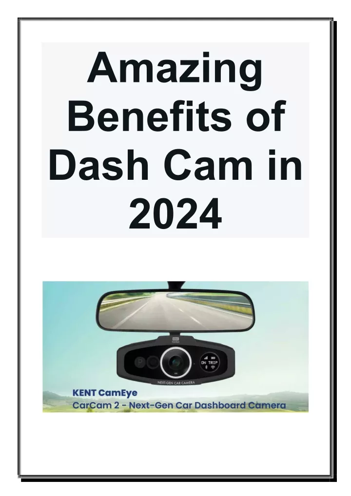 amazing benefits of dash cam in 2024