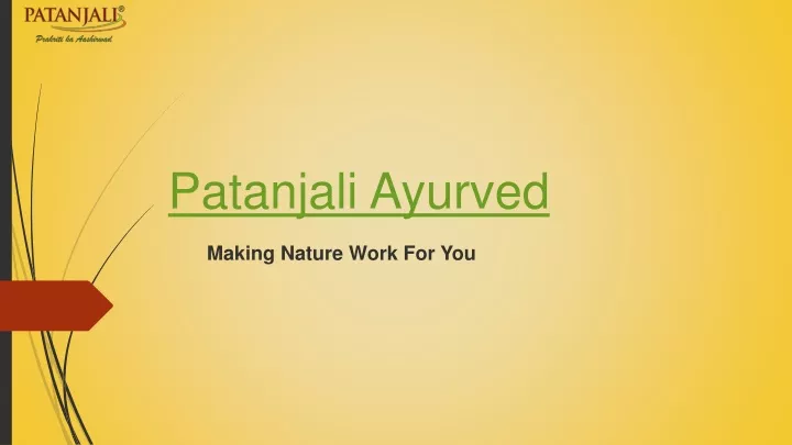 patanjali ayurved