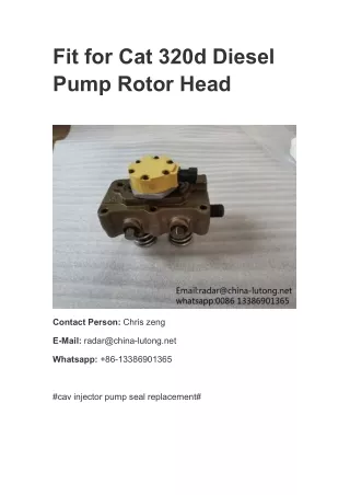 Fit for Cat 320d Diesel Pump Rotor Head