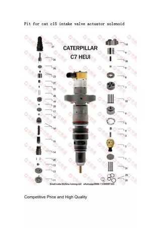 Fit for cat c15 intake valve actuator solenoid