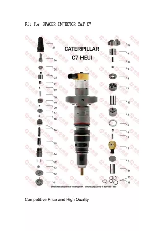 Fit for SPACER INJECTOR CAT C7