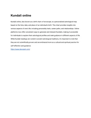 online kundali