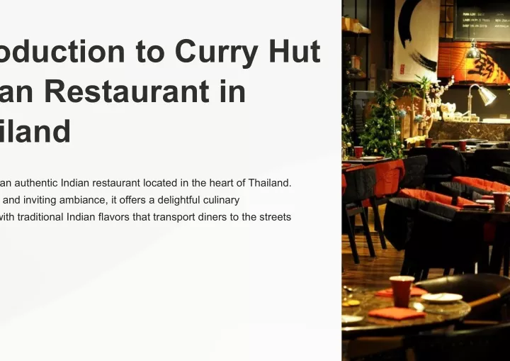 introduction to curry hut indian restaurant