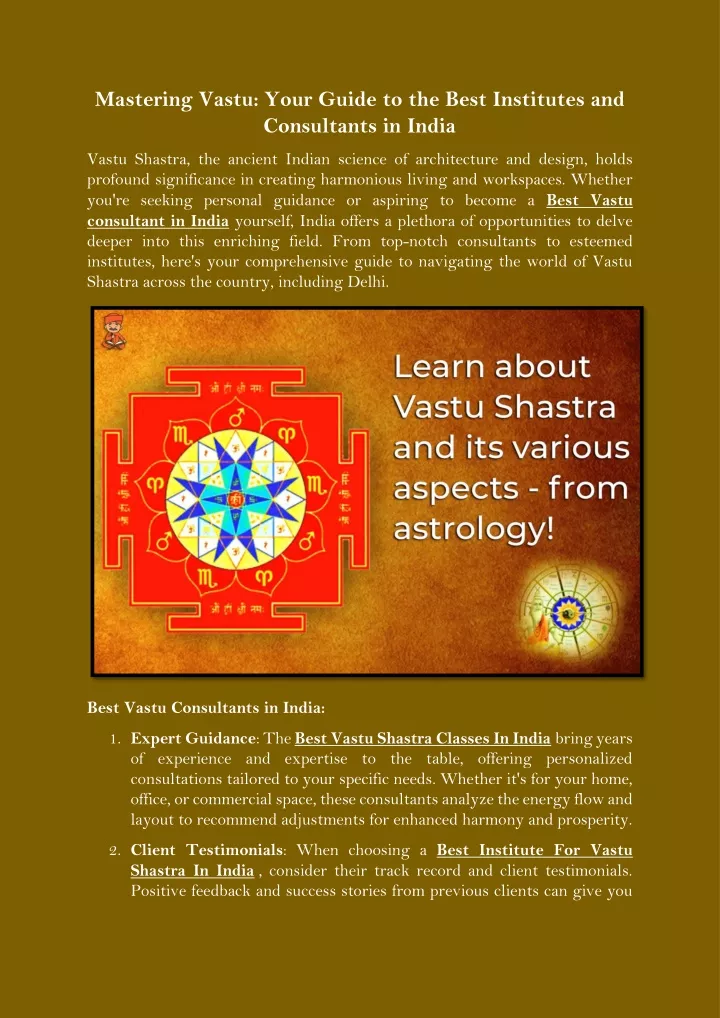 mastering vastu your guide to the best institutes