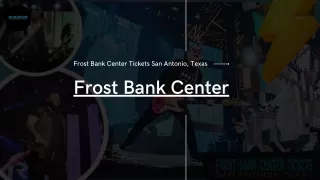 Frost Bank Center San Antonio