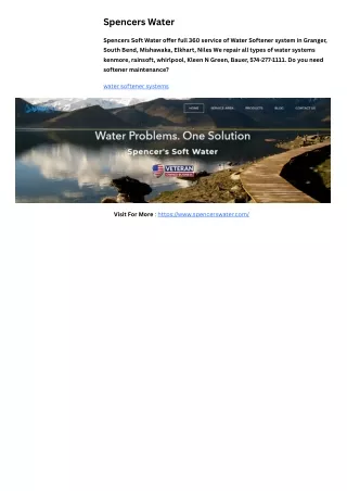 spencers water