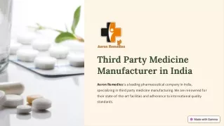 Best Third Party Medicine Manufacturer in India