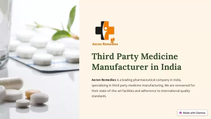 third party medicine manufacturer in india