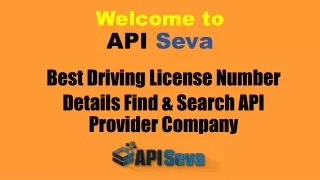 Best Driving License Number Details Find & Search Verification API Provider Company