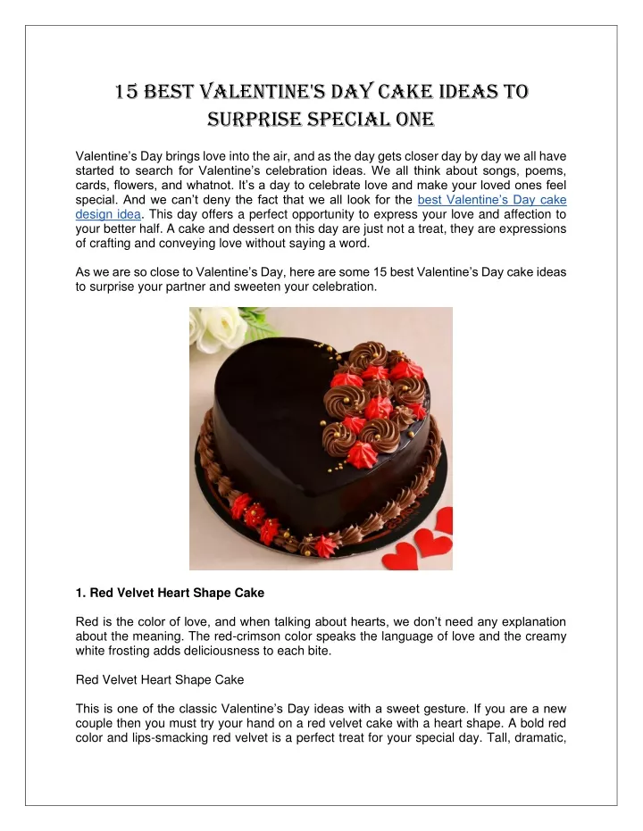 15 best valentine s day cake ideas to surprise