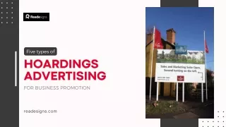 Five types of advertising hoardings for business promotion