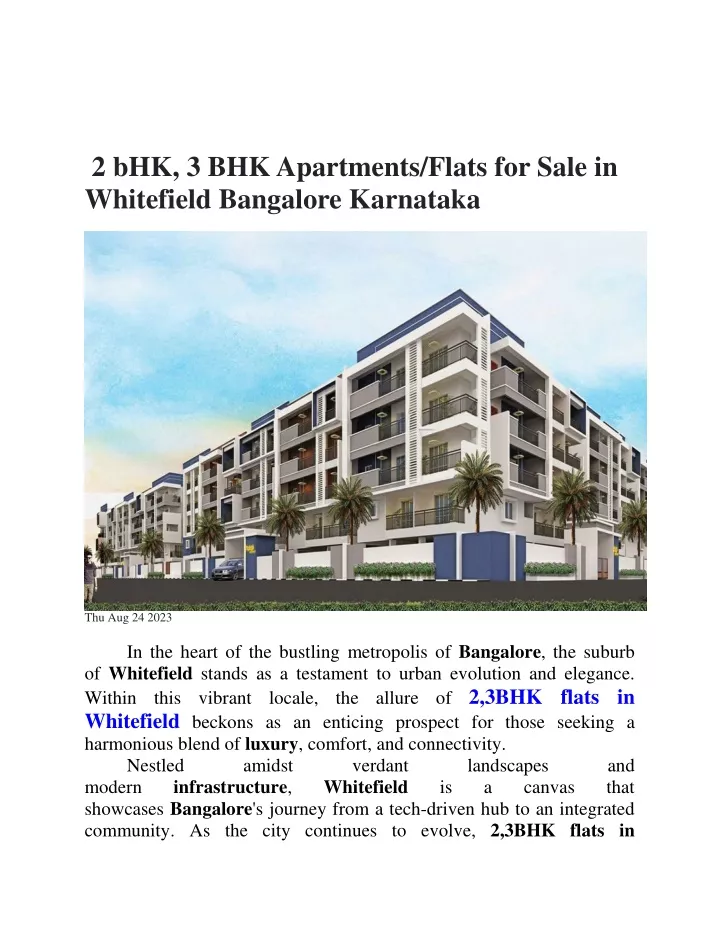 2 bhk 3 bhk apartments flats for sale