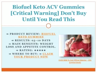 Biofuel Keto ACV Gummies