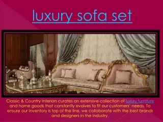 luxury sofa set PPT