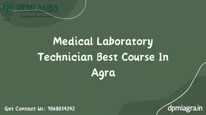 medical laboratory technician best course in agra