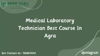 Medical Laboratory Technician Best Course In Agra