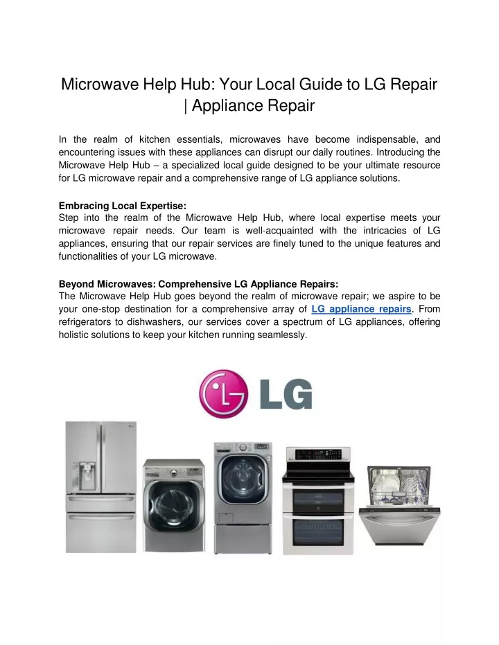 microwave help hub your local guide to lg repair