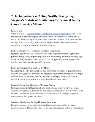 virginia statute of limitations personal injury minor