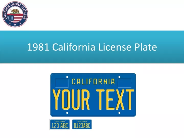 1981 california license plate