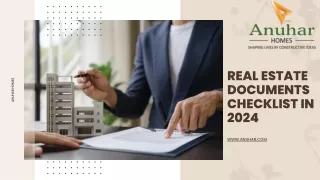 Real Estate Documents Checklist in 2024