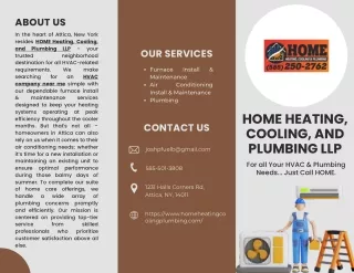 HOME Heating, Cooling, and Plumbing LLP - Month 2