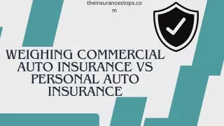 Weighing Commercial Auto Insurance Vs Personal Auto Insurance