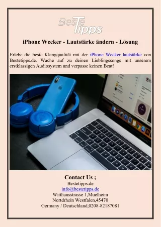 iPhone Wecker - Lautstärke ändern - Lösung