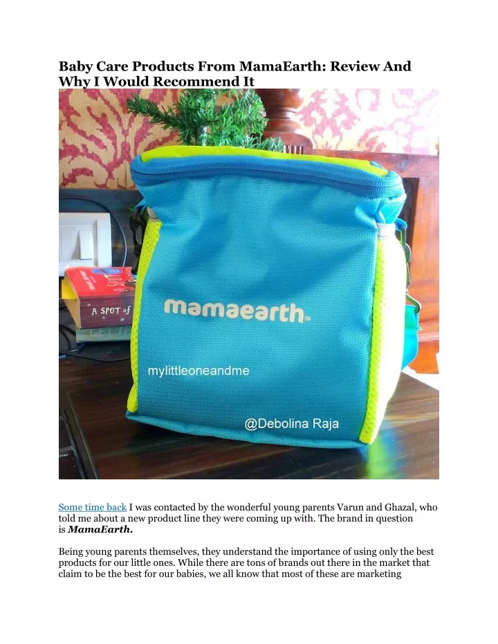 baby care products from mamaearth review