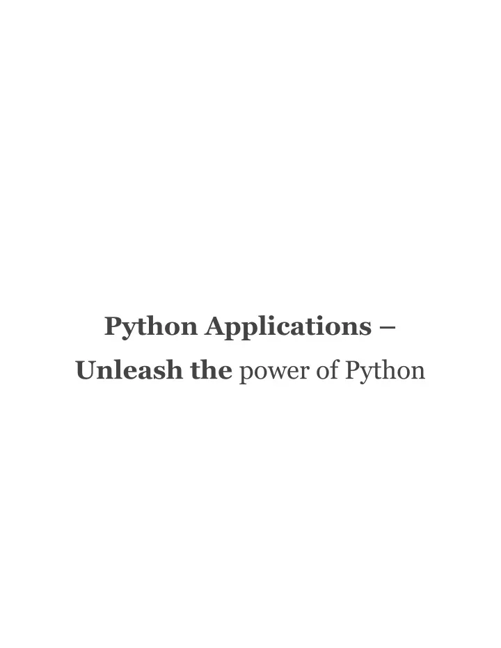 python applications