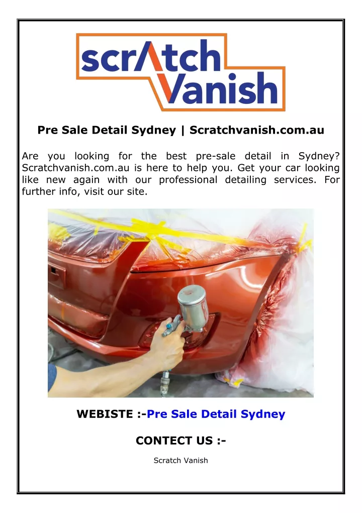 pre sale detail sydney scratchvanish com au