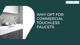 Why Opt for Commercial Touchless Faucets?