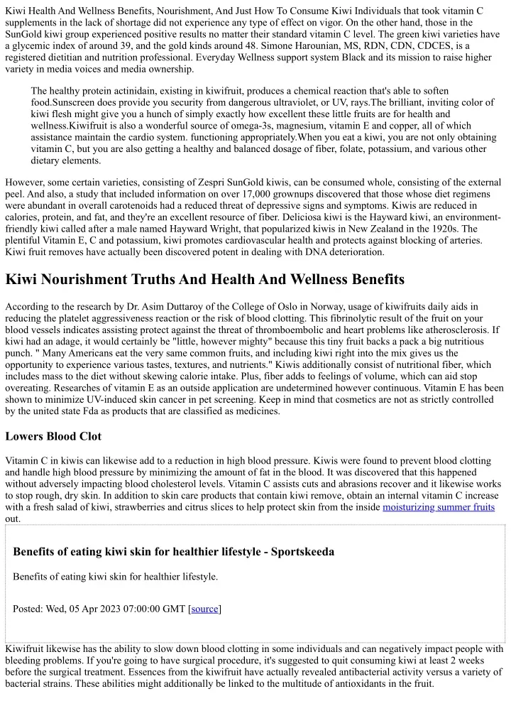 kiwi health and wellness benefits nourishment