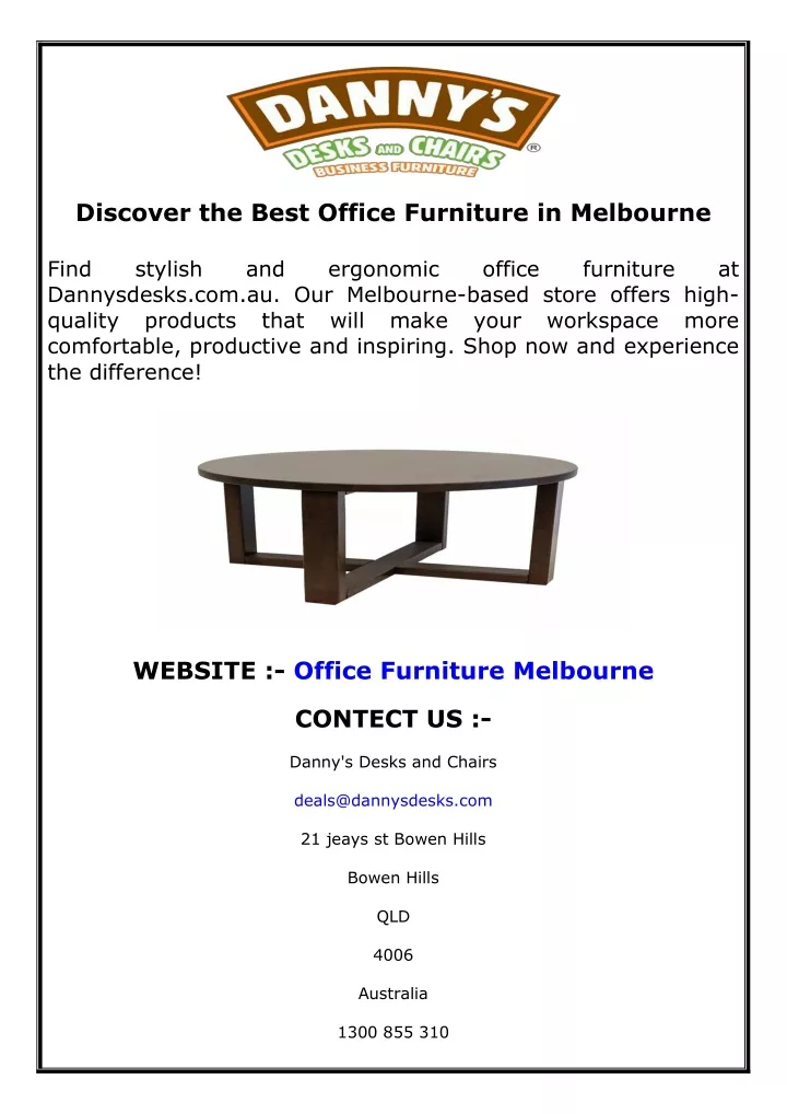 discover the best office furniture in melbourne