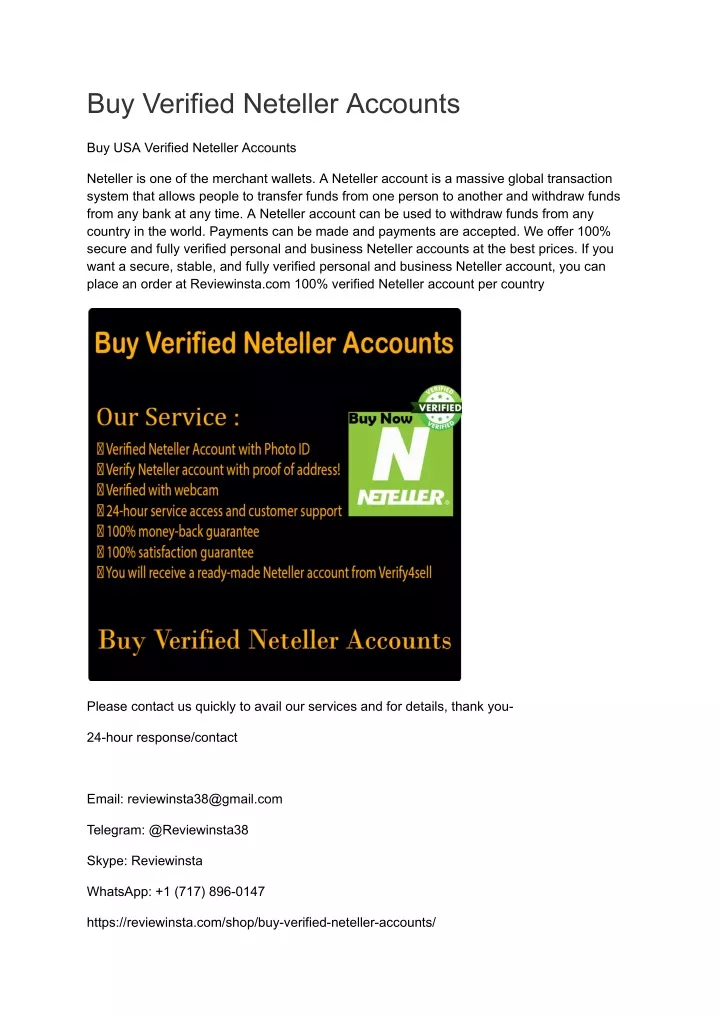 buy verified neteller accounts