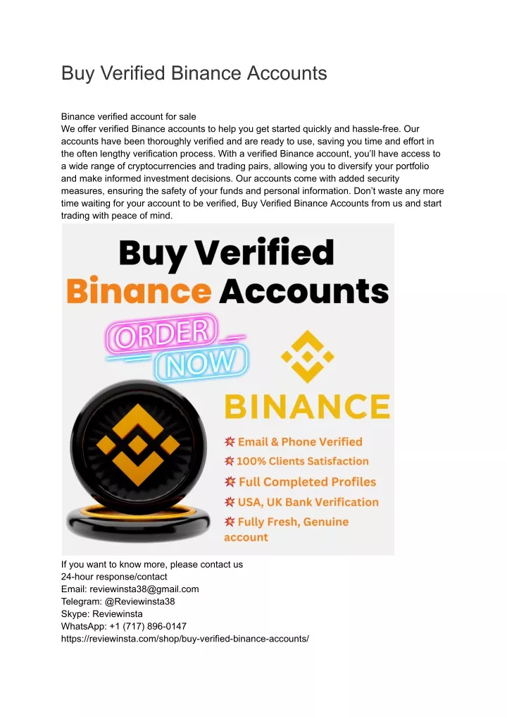 buy verified binance accounts