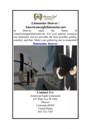 Limousine Denver  Americaneaglelimousine.net vv