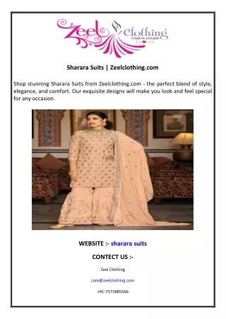 Sharara Suits  Zeelclothing.com
