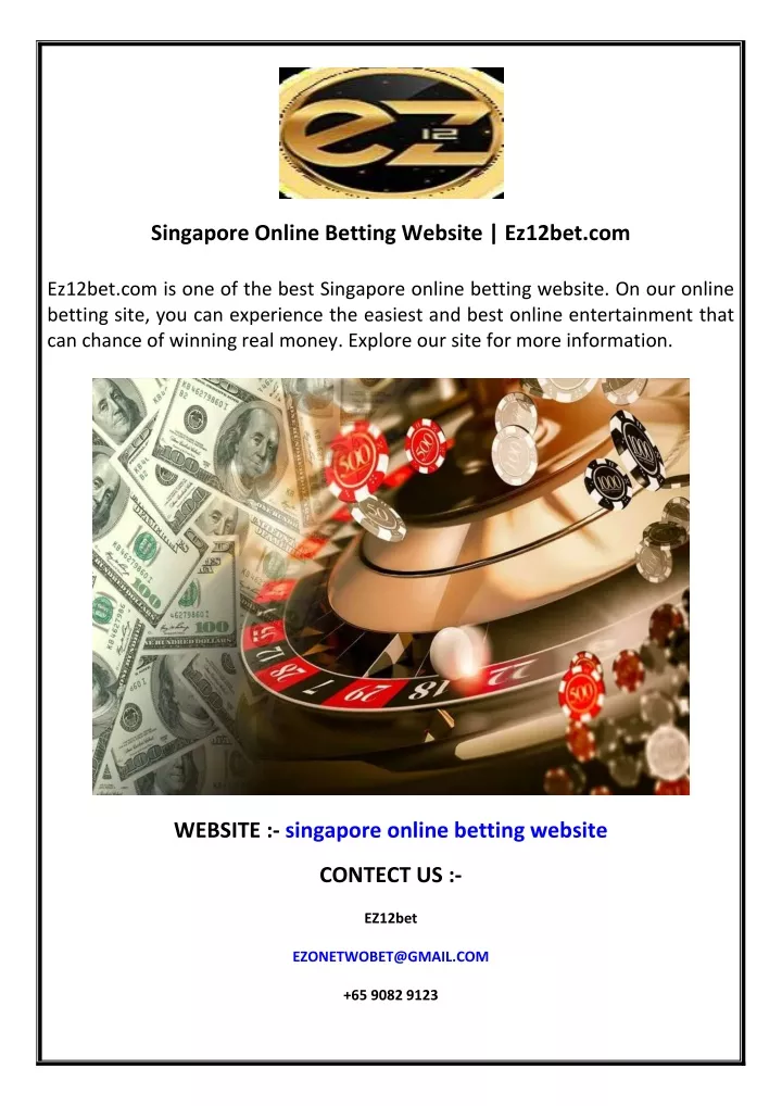 singapore online betting website ez12bet com