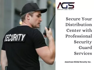 secure your distribution center with professional