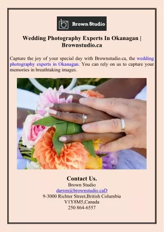 Wedding Photography Experts In Okanagan  Brownstudio.ca