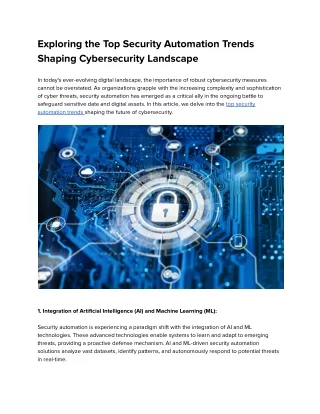exploring the top security automation trends