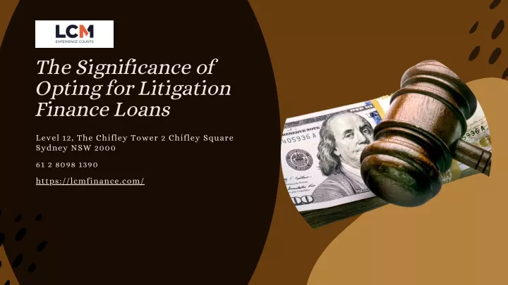 the significance of opting for litigation finance