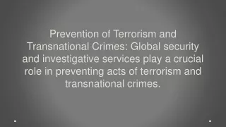 global investigation services