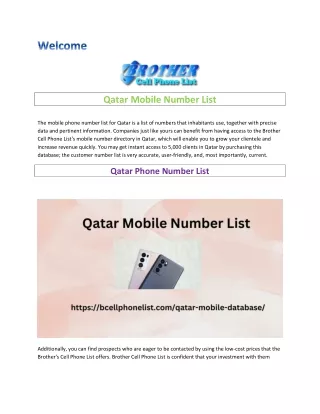 Qatar Mobile Number List