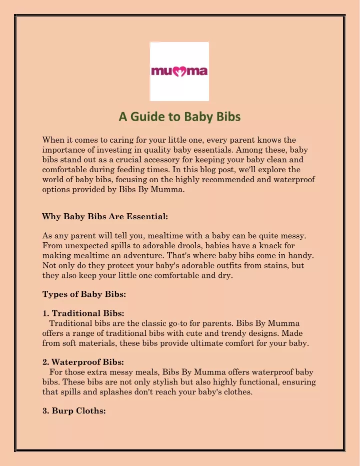 a guide to baby bibs