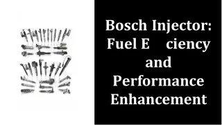 Bosch Injector Fuel Efficiency and Performance Enhancement