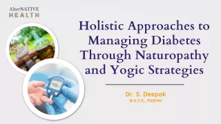 Managing Diabetes Through Naturopathy and Yogic Strategies Webinar